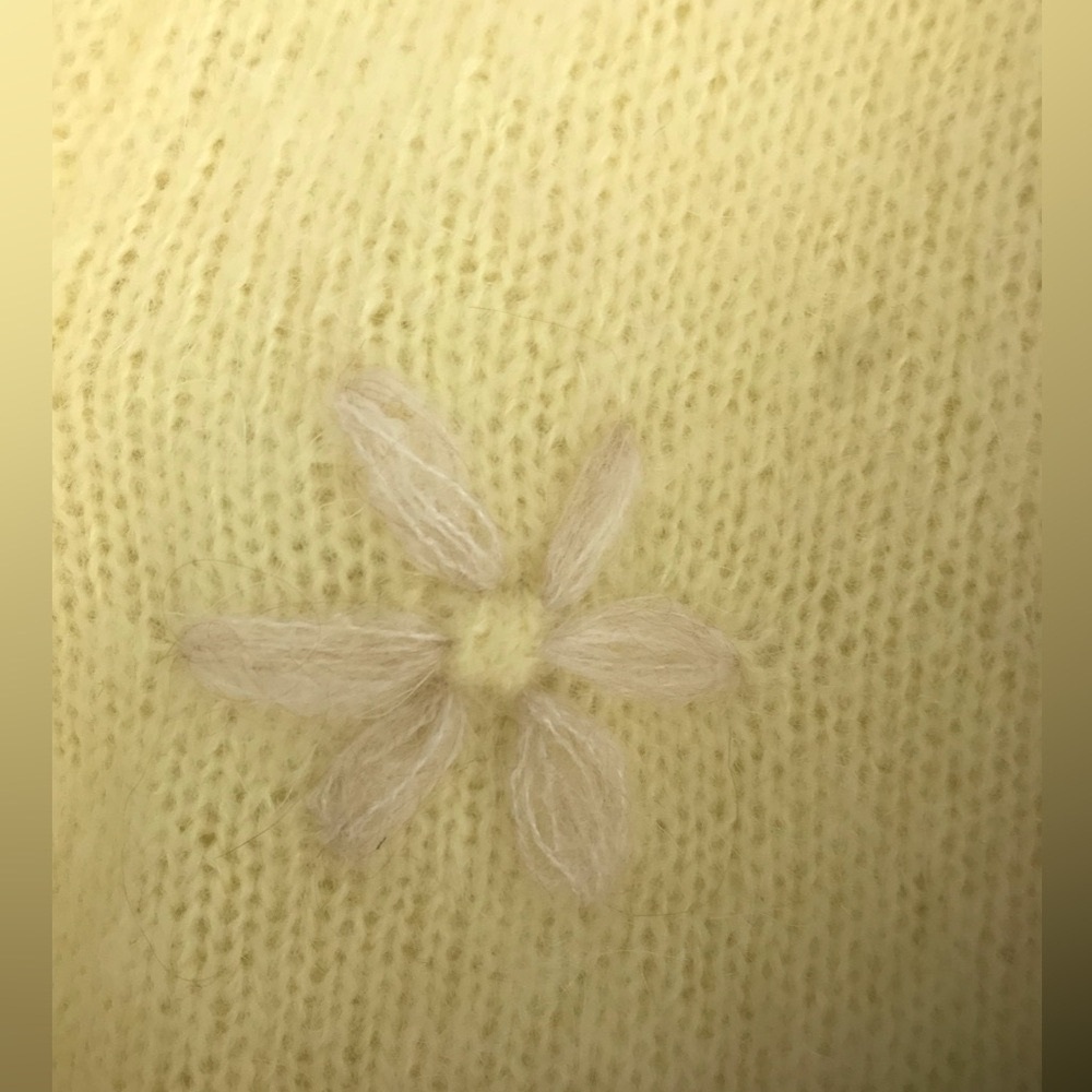 Rouje Paris Romeo Cardigan Sweater in Soft Yellow Size 40/Medium - Picture 7 of 11
